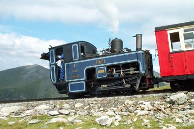 Enid pushes trains to summit of Snowdon