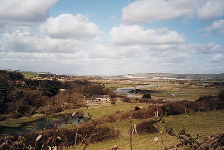 View from above Piddinghoe up the Ouse Valley