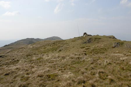 Summit of Wansfell & a radio ham in the view