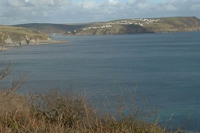 Looking back to the Fowey estuary from Gribbin Head