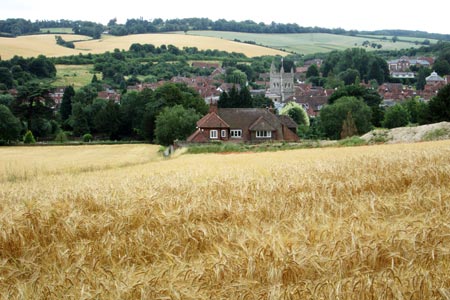View overlooking Amersham Old Town from Parsonage Wood