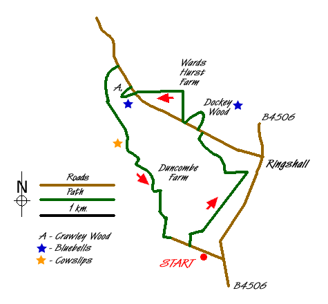 Route Map - The Ashridge Estate circular Walk