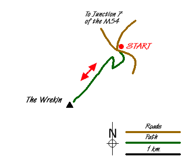 Route Map - The Wrekin Walk