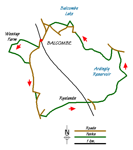 Route Map - Ardingly Reservoir Walk