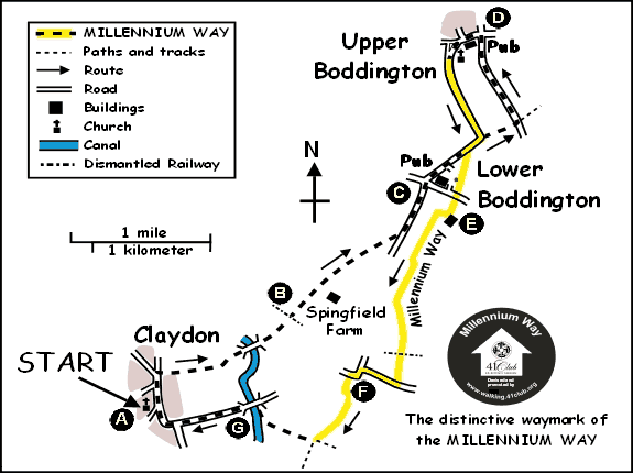 Route Map - Upper & Lower Boddington Walk