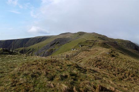 Path leading along ridge of Cribin Fach & Cribin Fawr