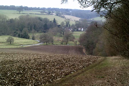 Descent to Blackwell Farm in Latimer Park