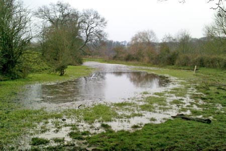 Flooded field near to Sarratt Bottom