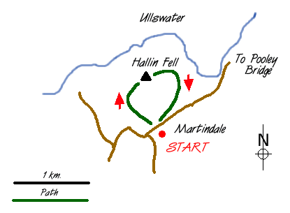 Route Map - Hallin Fell Walk