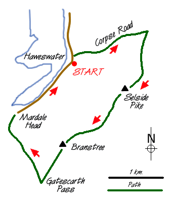 Route Map - The Corpse Road and Selside Pike Walk