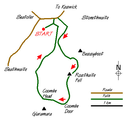Route Map - Combe Gill Circuit Walk