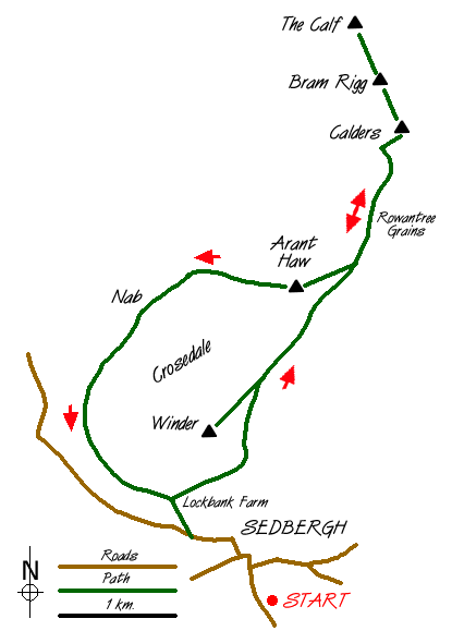 Route Map - The Calf Walk
