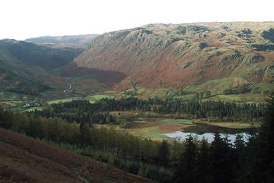 View on ascent of Helvellyn from Wythburn