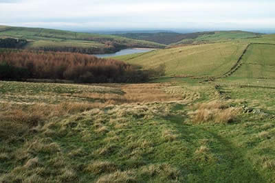 Lamaload Reservoir & rolling countryside
