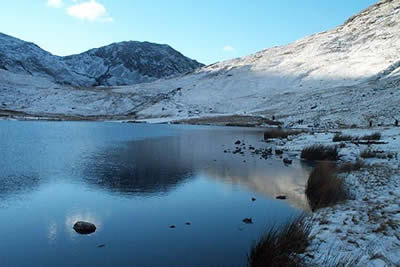 Styhead Tarn is beautifully located surrounded by high fells