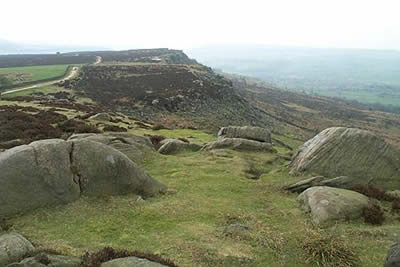 Curbar Edge offers great views over the Derwent Valley