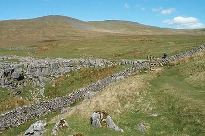 Trow Gill leads to the first view of Ingleborough