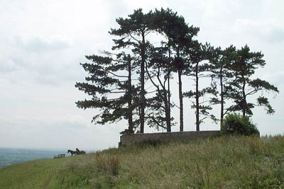 Wotton Hill is topped by a walled enclosure