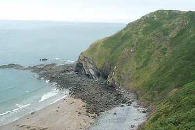 Eldern Point is reached by the South West Coast Path