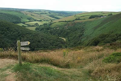 County Gate is boundary between Somerset & Devon