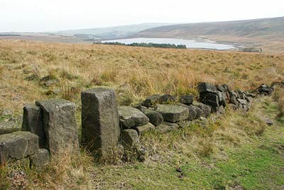 Withen Clough Reservoir from Withens Gate