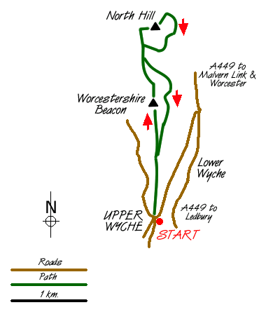 Route Map - The Worcestershire Beacon Walk