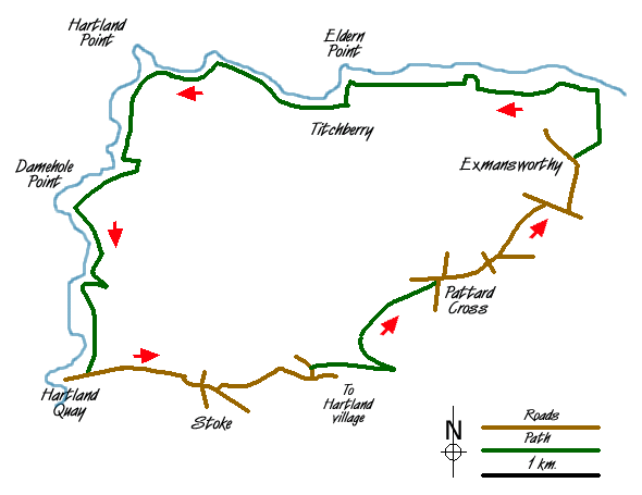 Route Map - Hartland Point circular Walk