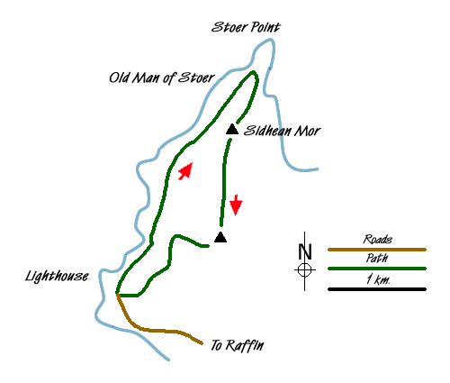 Route Map - The Old Man of Stoer and the Point of Stoer Walk