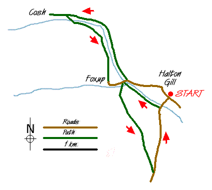 Route Map - Cosh & Foxup Walk