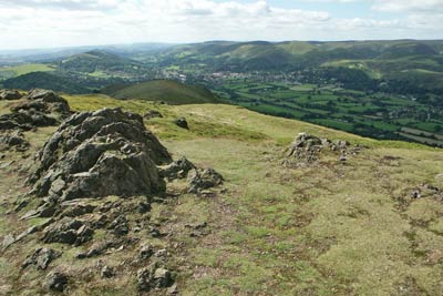 Caer Caradoc is an excellent viewpoint for the Long Mynd