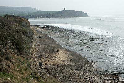 Looking across Kimmeridge Bay to the Clavel Tower