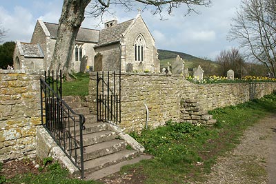 Church at deserted village of Tyneham