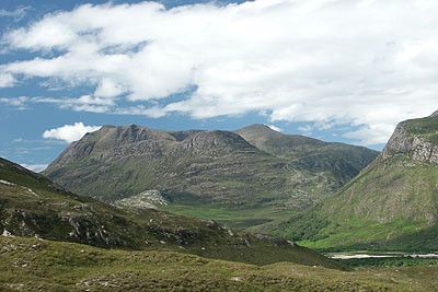 Slioch seen during a descent from Meall a' Ghiubhais