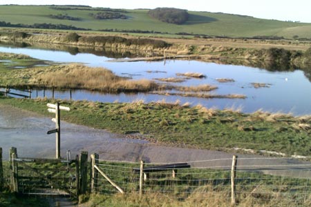 On the South Downs Way approaching Cuckmere Haven