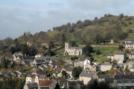 Brassington village is dominated by its parish church