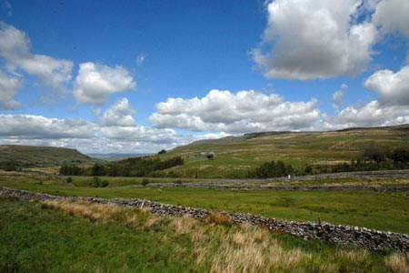 View of Mallerstang Edge from the valley