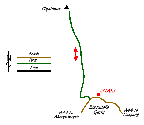 Route Map - Plynlimon Walk