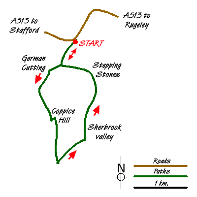 Route Map - Sherbrook Valley from Punch Bowl, Milford Walk