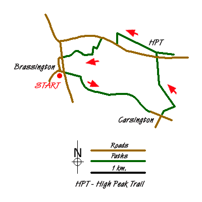 Route Map - Carsington Circular Walk