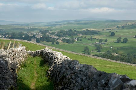 Walled path above Linton village
