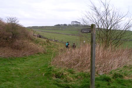 The start of the concessionary path over Minninglow Hill
