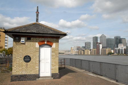 Thames Path - restored building at Greenland Dock