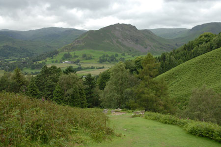 Helm Crag from the path leading to Alcock Tarn