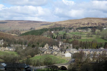 Looking back to Middleton from the Pennine Way