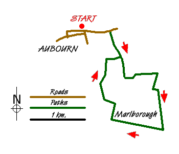 Route Map - Aubourn Country Circular Walk