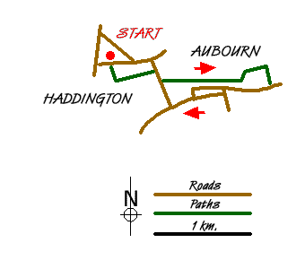 Route Map - Haddington - Story of Two Churches Walk
