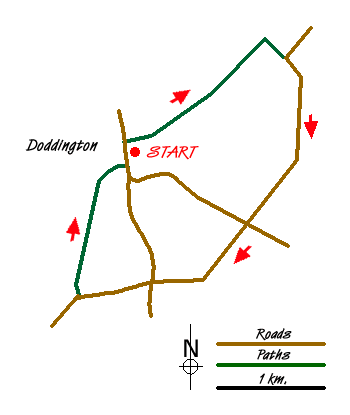 Route Map - Doddington circular Walk