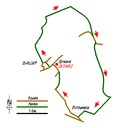 Route Map - The Rossendale Way from Greave Walk