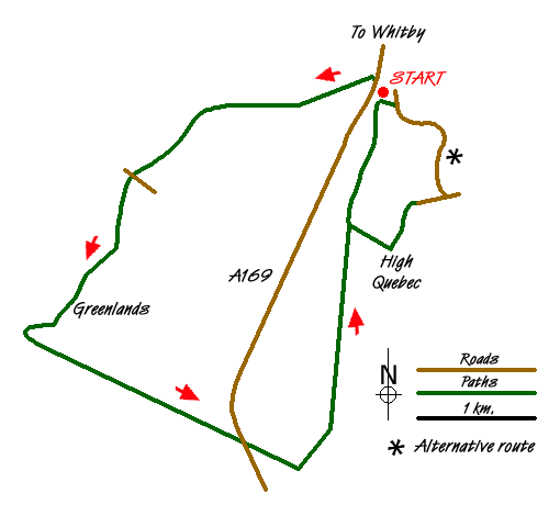 Route Map - Sleights Moor Walk