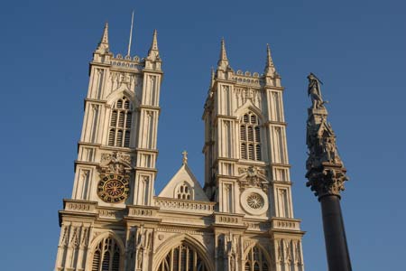 The west front of Westminster Abbey, London